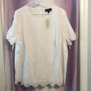 New Lane Bryant White Blouse